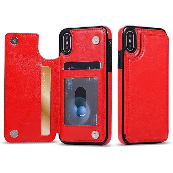 iPhone XS Max - M-Safe Kuori Lompakolla Brun