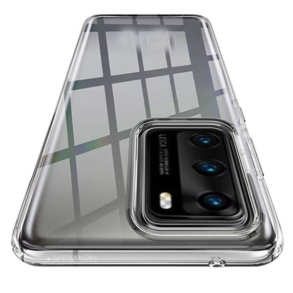 Huawei P40 - Kraftig Floveme Silikone Cover Transparent/Genomskinlig