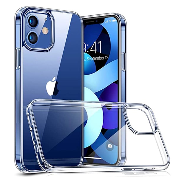 Silikonikuori + Näytönsuoja - iPhone 12 Pro Transparent