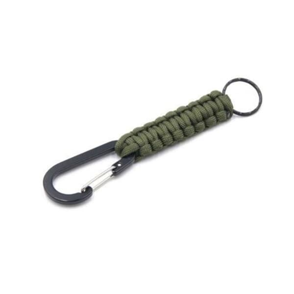 Paracord Överlevnads-Nyckelring med Karbinhake Brun