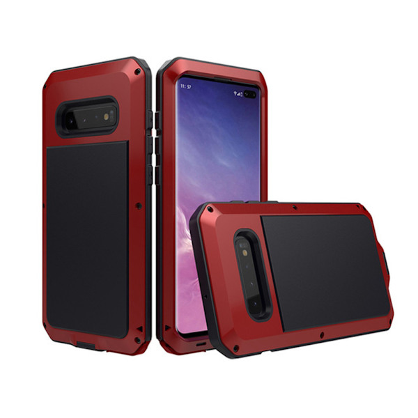 Samsung Galaxy S10 Plus - Skyddsfodral i Aluminium HEAVY DUTY Röd