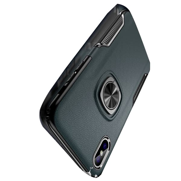 iPhone XS MAX - Exklusivt Skal med Kickstand (LEMAN) Marinblå