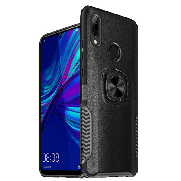 Huawei P Smart 2019 – (LEMAN) älykäs suojus jalustalla Mörkblå