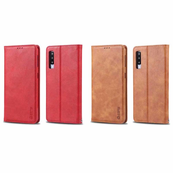 Stilsäkert Plånboksfodral - Samsung Galaxy A70 Röd