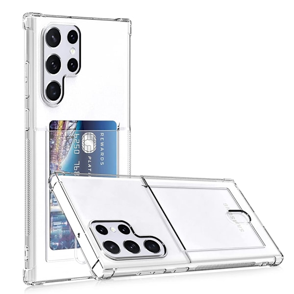 Samsung Galaxy S25 Ultra - Kortfack & Kepsfunktion för Skärmskydd Transparent