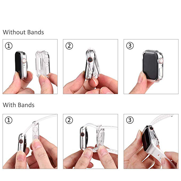 iWatch 4 Serie Silikonskal 40mm 44mm Transparent