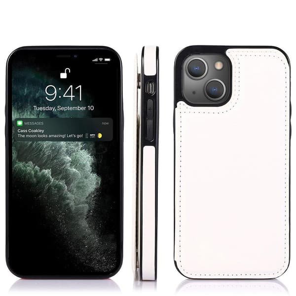 Elegant Smidigt Skal med Kortfack - iPhone 13 Rosaröd