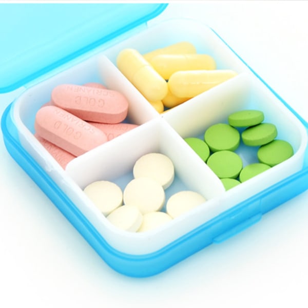 Smidig Dosett/Medicinask för tabletter Blå