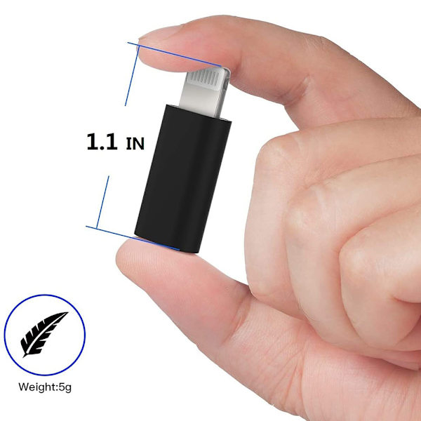 Adapter USB-C till Lightning 2in1 Laddning + Dataöverföring Vit