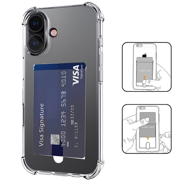 Praktiskt & Elegant - 2-i-1 Plånboksfodral för iPhone 16 Plus