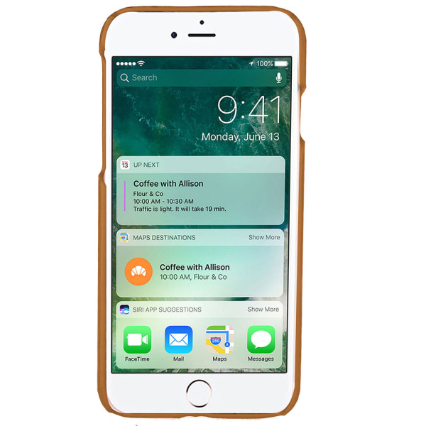 LEMANS Smart deksel med kortholder til iPhone 7 Svart