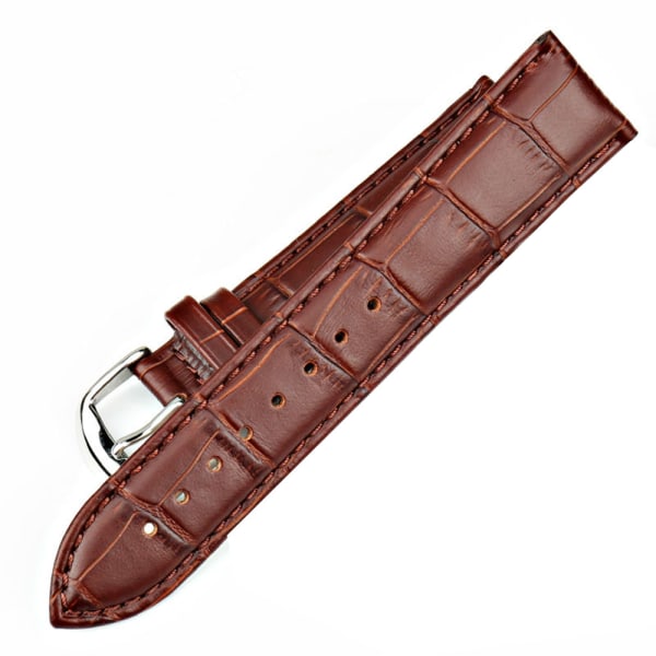 Stilsäkert Retro-Design-Design Klockarmband i PU-Läder Brun 14mm