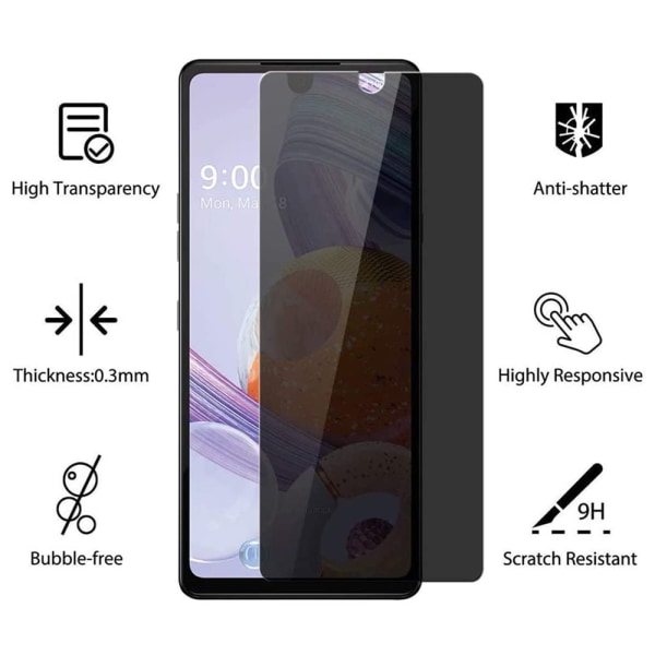 2-PACK Anti-Spy Skärmskydd HD 0,3mm Samsung Galaxy A13 4G Transparent