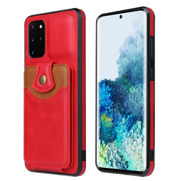 Samsung Galaxy S20 Plus - Glat cover med kortholder Röd