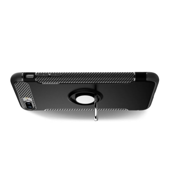 iPhone SE 2020 - HYBRID Carbon-deksel med ringholder fra FLOVEME Grå