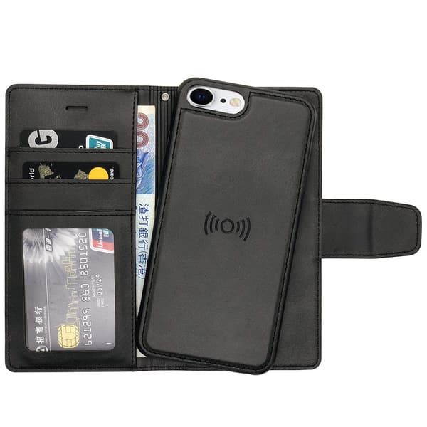 Elegant Plånboksfodral Dubbelfunktion - iPhone SE 2020 Svart