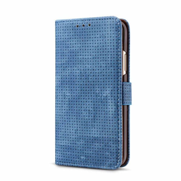 iPhone 11 Pro Max - Genomtänkt Vintage Plånboksfodral Blå