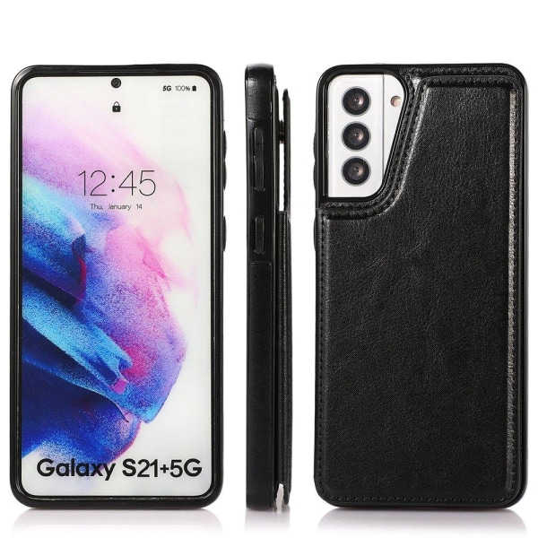Praktisk cover med kortrum - Samsung Galaxy S21 Plus Roséguld