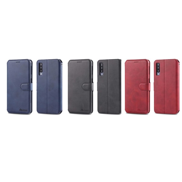 Kraftfullt Plånboksfodral (YAZUNSHI) - Samsung Galaxy A70 Röd