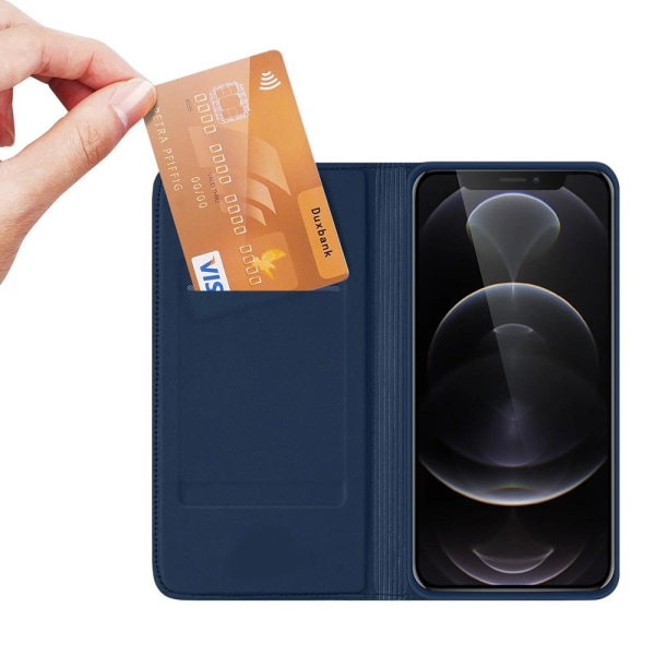 Effektivt stilig lommebokdeksel - iPhone 12 Mini Marinblå