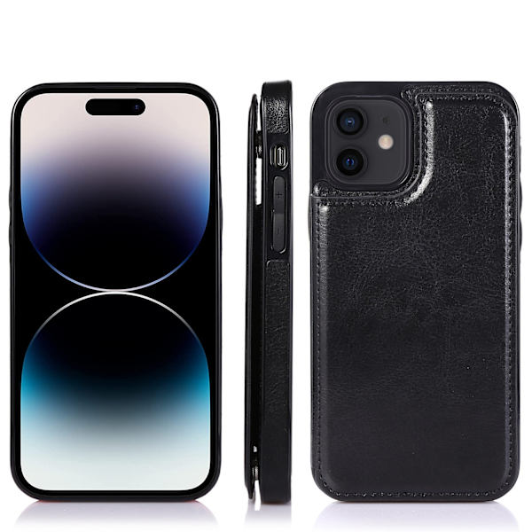 Skyddande läderfodral för iPhone 15 Pro Max Rosa guld
