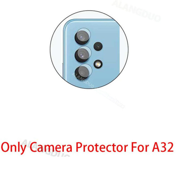 2-PACK Galaxy A32 5G Standard HD-kameralinsedeksel Transparent/Genomskinlig