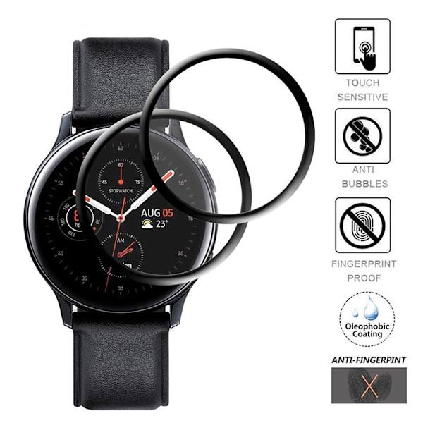 Samsung Galaxy Watch Active2 Mjukt Skärmskydd PET 40/44mm R820/R830 Svart 44mm