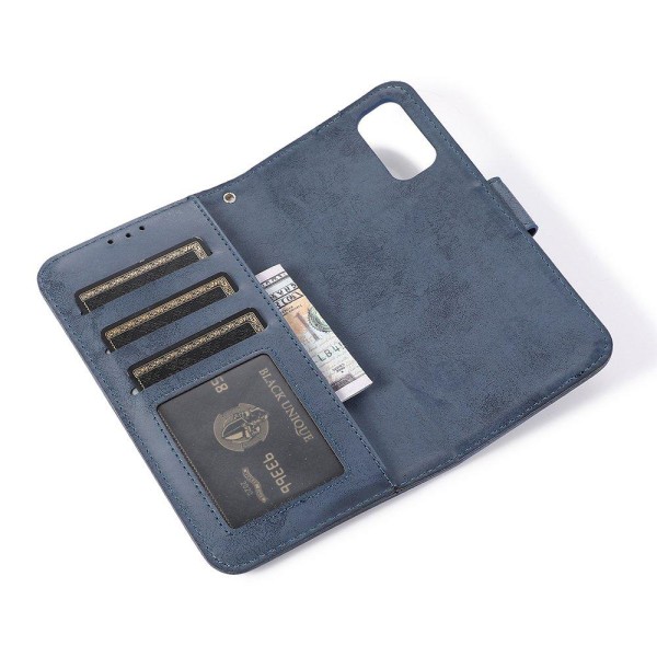 Praktisk lommebokdeksel (LEMAN) - Samsung Galaxy S20 FE Marinblå