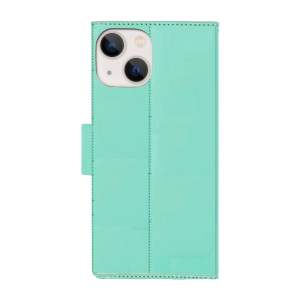 iPhone 15 plus - Elegant HANMAN Plånboksfodral Marine blue