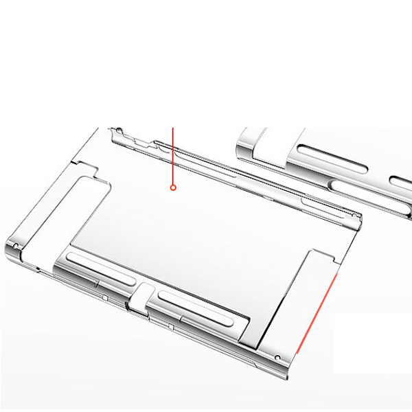 Stötdämpande Heltäckande Nintendo Switch TPU-Skal Genomskinlig