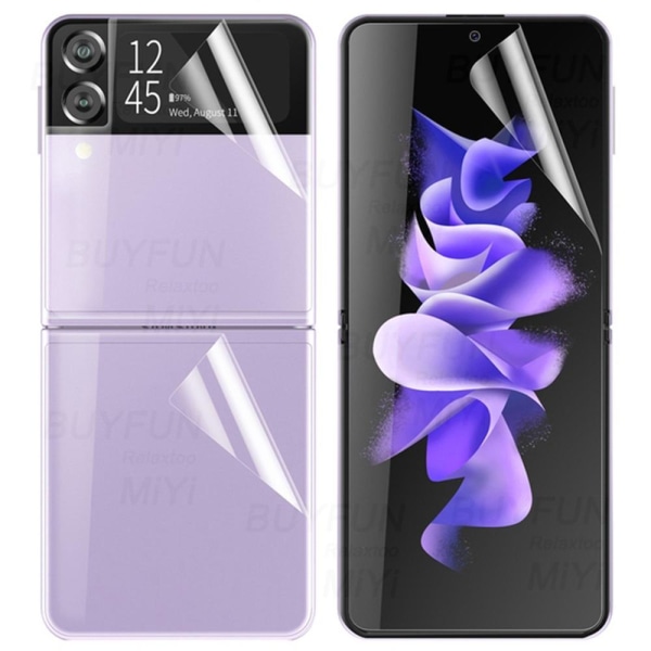 3-PAK 3-i-1 Hydrogel Skærmbeskyttelse Samsung Galaxy Z Flip 3 Transparent