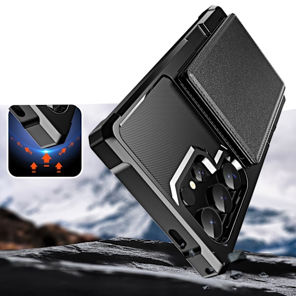 Samsung Galaxy S24 Ultra Plånboksfodral - Rymmer 4 Kort och Har Kickstand