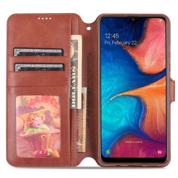 Praktisk lommebokdeksel AZNS - Samsung Galaxy A20E Röd