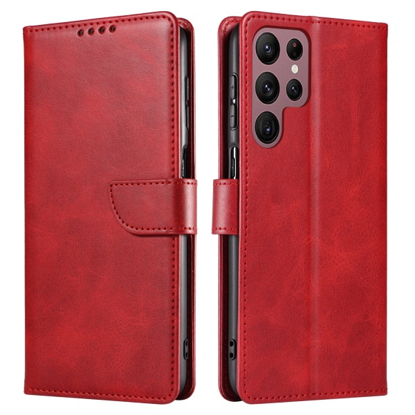 Elegant lommebokdeksel - Samsung Galaxy S23 Ultra Röd