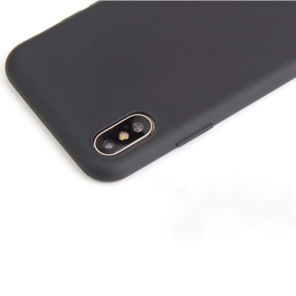 Elegant Silikonskal till iPhone XS Max  (Matt-finish) Svart