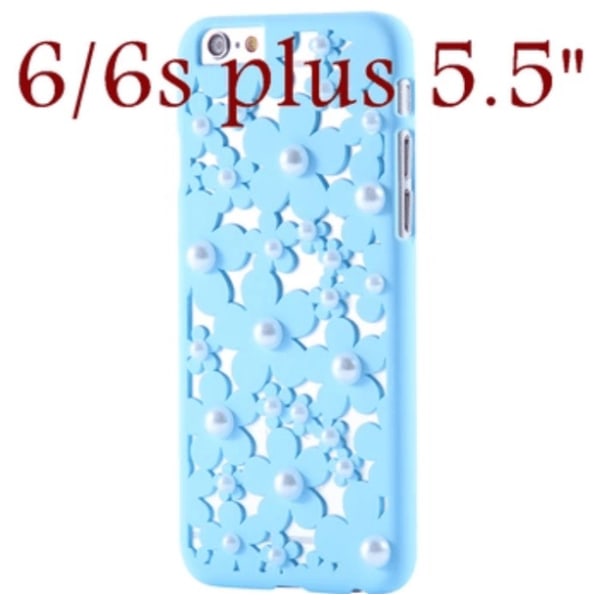 IPHONE 6 /6s plus REA! LUXURY Flower Pearl skal Svart