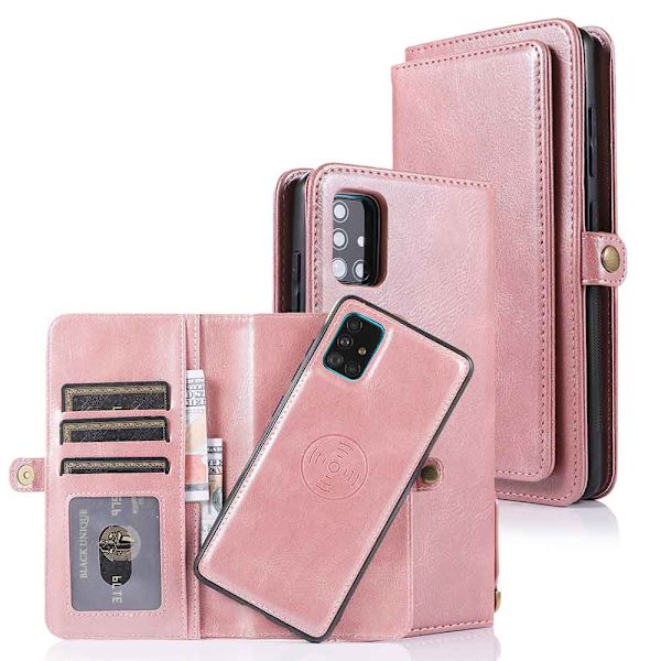 Smooth Wallet Case - Samsung Galaxy A71 Mörkblå