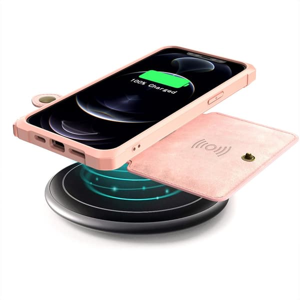 Mycket smidigt Skal med Kortfack - iPhone 14 Plus Roséguld