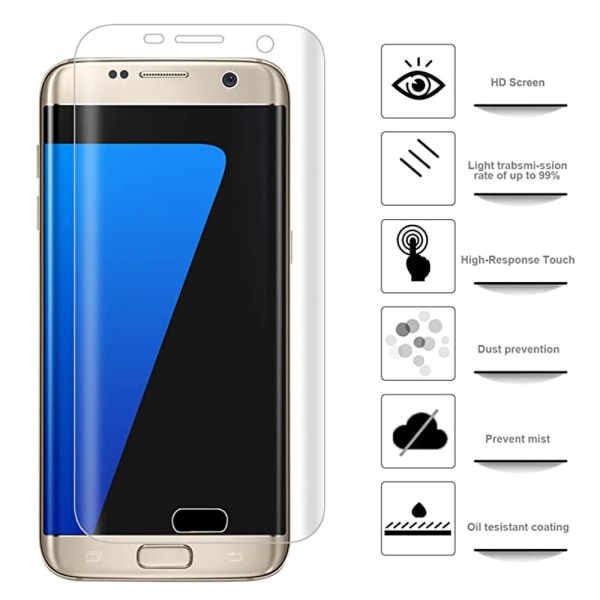 Samsung Galaxy S7 3-PACK PET näytönsuoja 9H 0,2mm Transparent/Genomskinlig