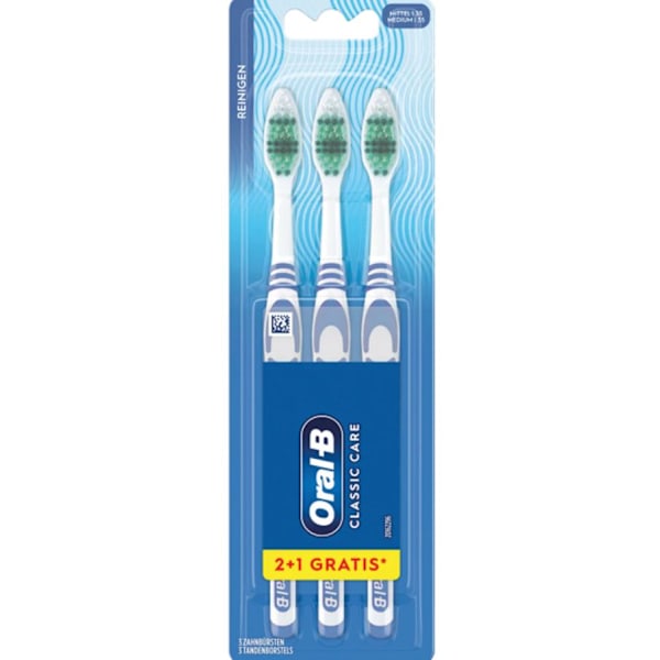 Oral-B Classic Care 35 Medium - 3-Pack för Långvarig Munvård