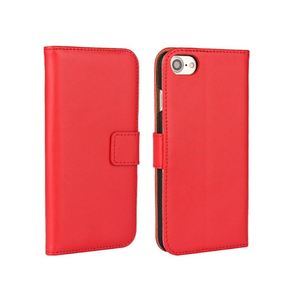 Stilrent Praktiskt VINTAGE Plånboksfodral i läder iPhone 7 PLUS Blå