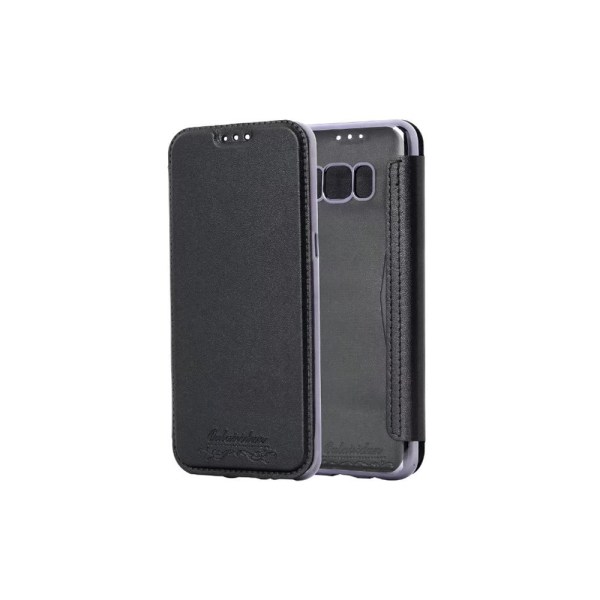 Elegant etui med kortrum til Samsung Galaxy S8+ Vinröd