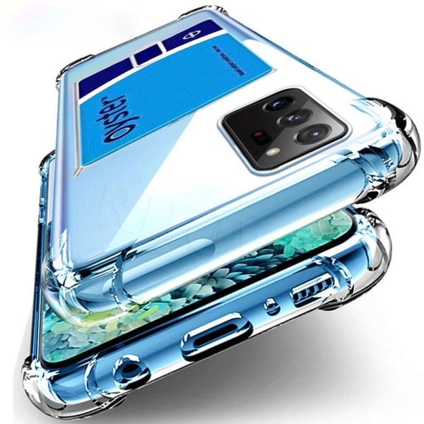 Iskunkestävä kansi korttilokerolla - Samsung Galaxy Note 20 Ultra Transparent/Genomskinlig
