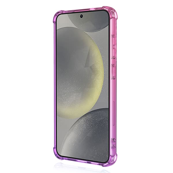 Samsung Galaxy S25 Silikonskal Transparent/Färg Rosa/Lila