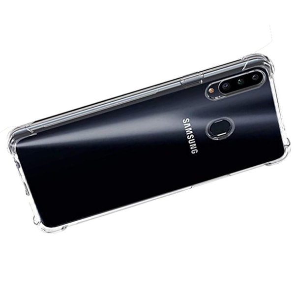 Beskyttende Floveme Silikone Cover - Samsung Galaxy A20S Transparent/Genomskinlig