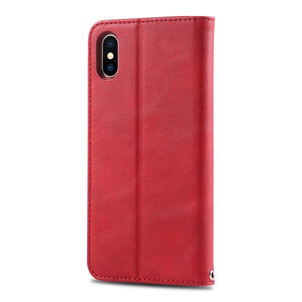 Stilig effektivt lommebokdeksel - iPhone XS MAX Röd