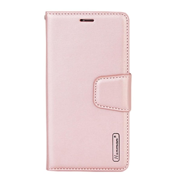 Samsung Galaxy S9+ - Plånboksfodral i PU-Läder från Hanman Rosa