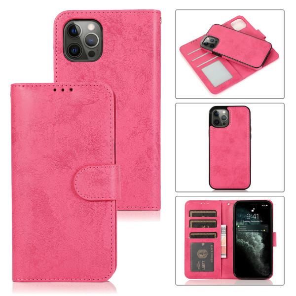 iPhone 15 Pro Max - Elegant Plånboksfodral i PU-läder med 3-kort Lila