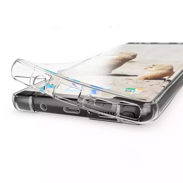 Dubbelt Silikonfodral med Touchfunktion - Samsung Galaxy S10e Blå