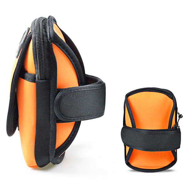 Vattentålig Armbandsväska Universal Sport Fitness Hörlursingång Orange